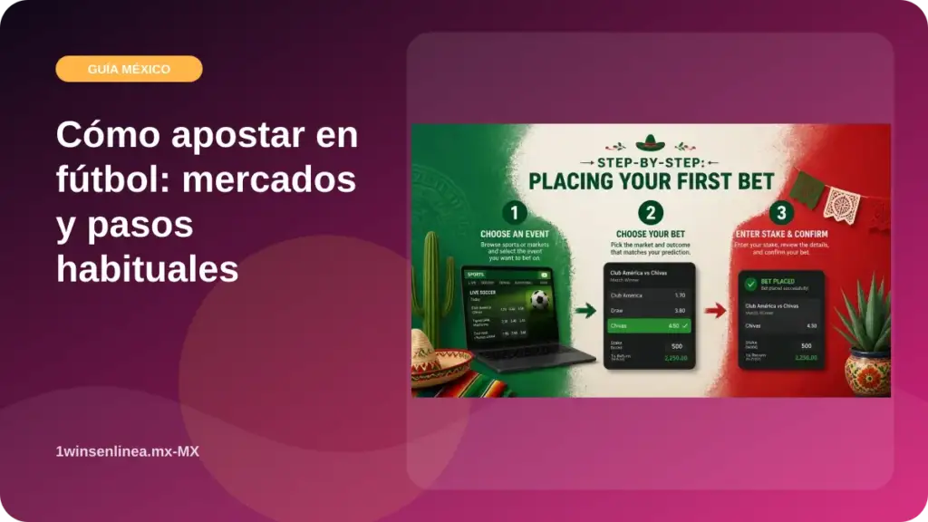 Cómo apostar en fútbol: mercados y pasos habituales illustration